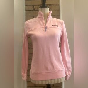 Vineyard Vines Pink Quarter-Zip Sweatshirt